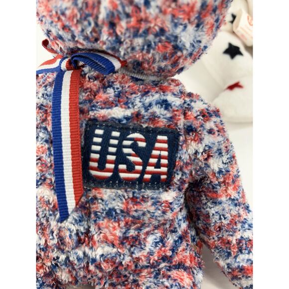 Ty Beanie Babies Patriotic Bear Bundle (3pcs) USA, Glory And Spangle - Picture 9 of 16